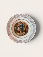 Vintage English Ironstone Plate – "Who’ll Buy My Lavender?" Gilt Decor, 10"