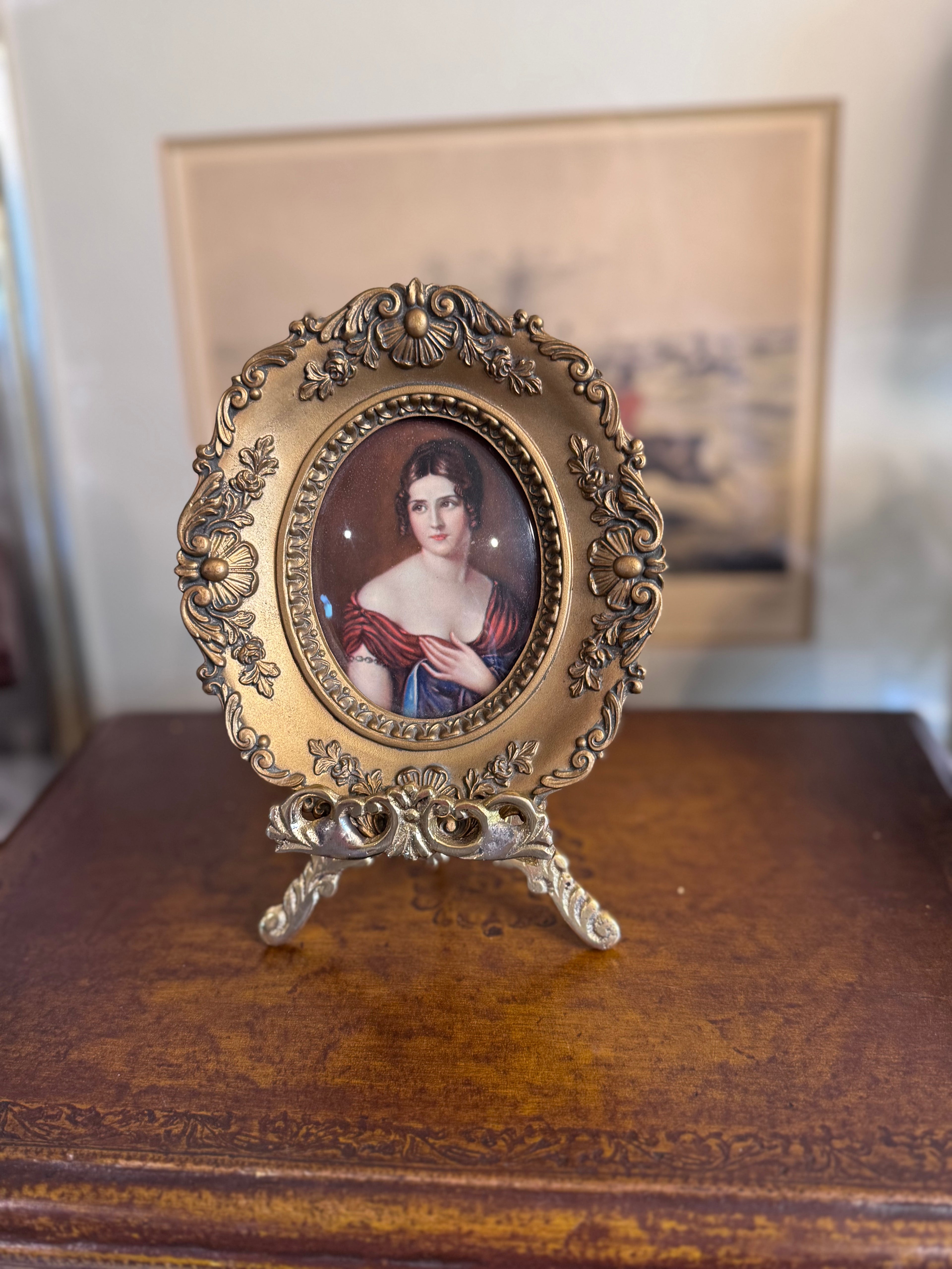 Vintage Cameo Creation Pauline Bonaparte Portrait Frame