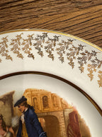 Vintage English Ironstone Plate – "Who’ll Buy My Lavender?" Gilt Decor, 10"