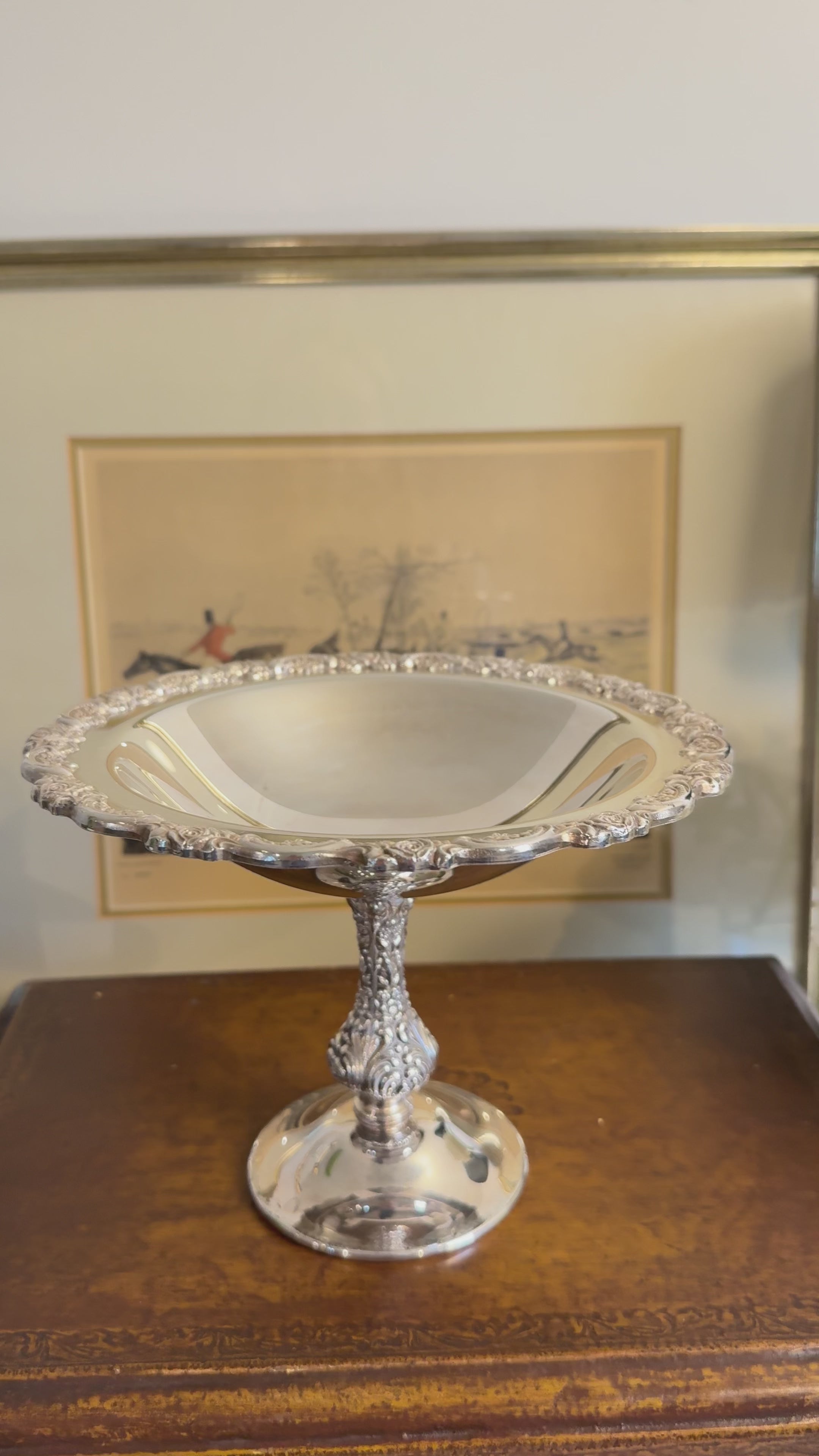 Vintage Oneida Silverplate Pedestal Bowl Compote