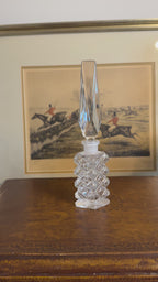 Vintage Crystal Perfume Bottle with Stopper