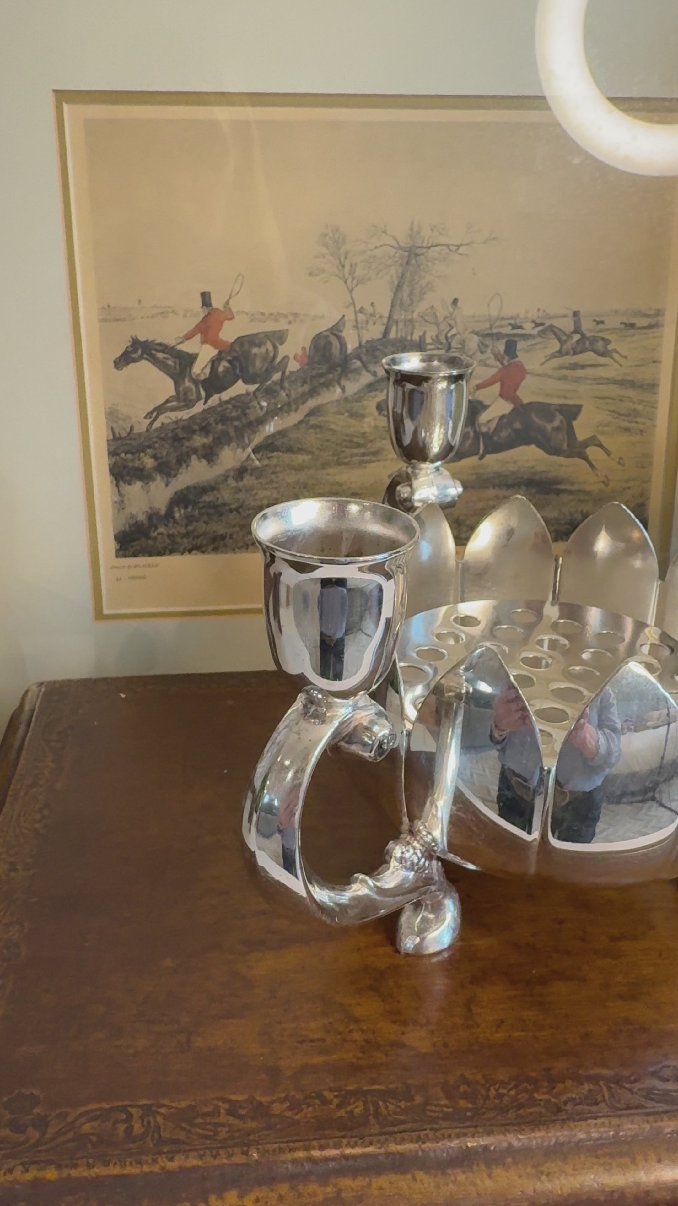 Vintage Leonard Silverplate Lotus Candelabra